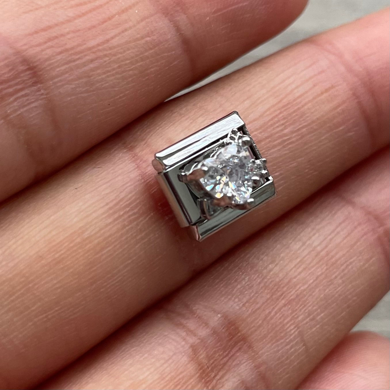 CHARM Corazón Diamante 3D