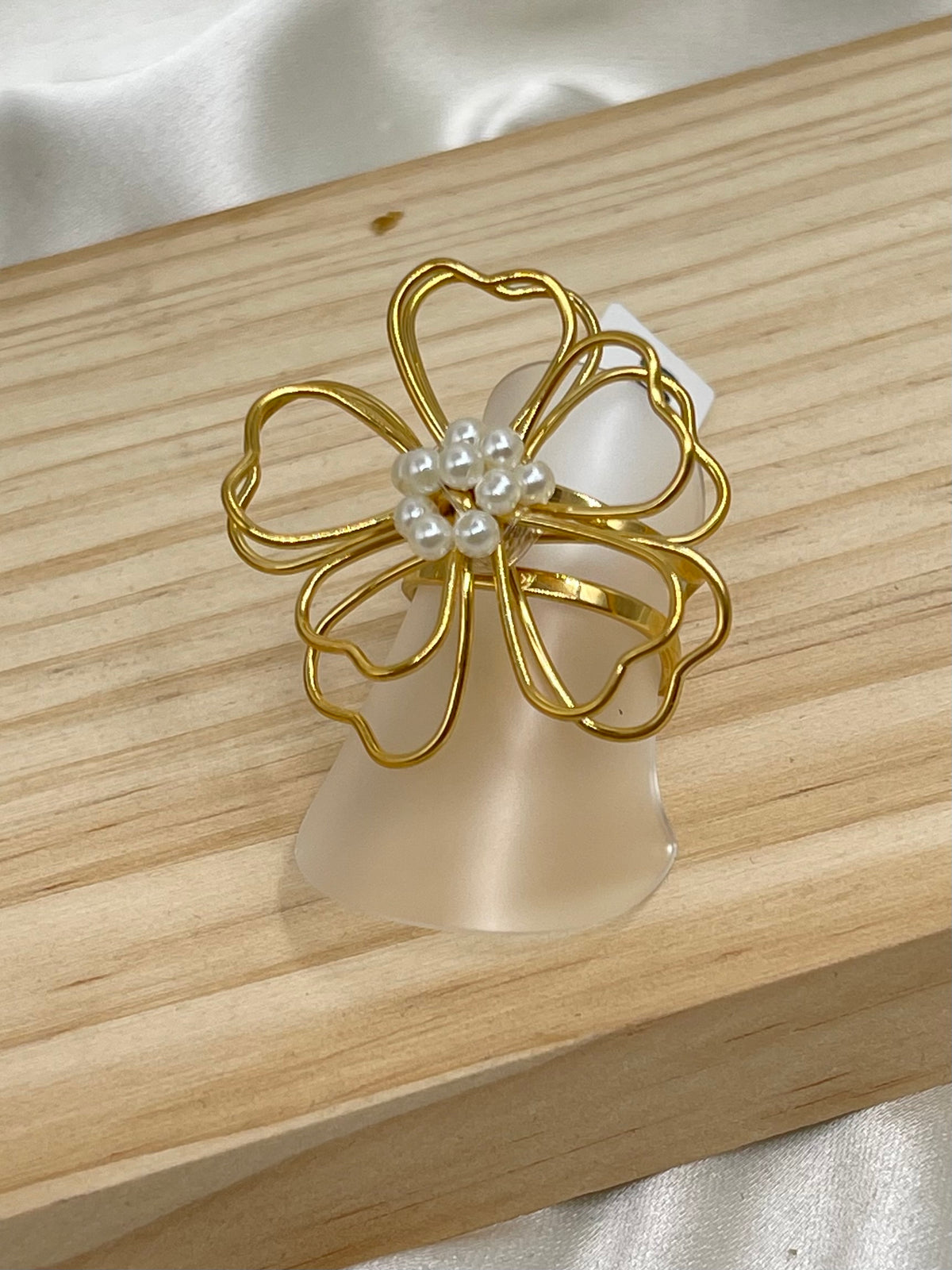 Anillo Flor Alambre