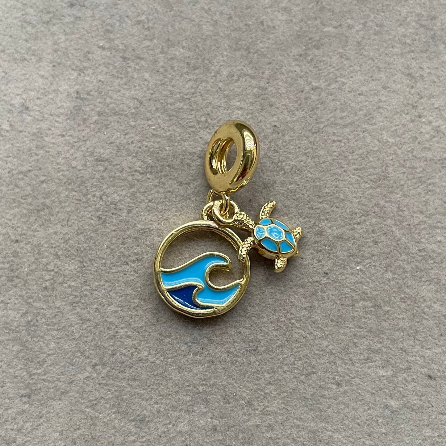 Dije Charm Colgante Mar y Tortuga