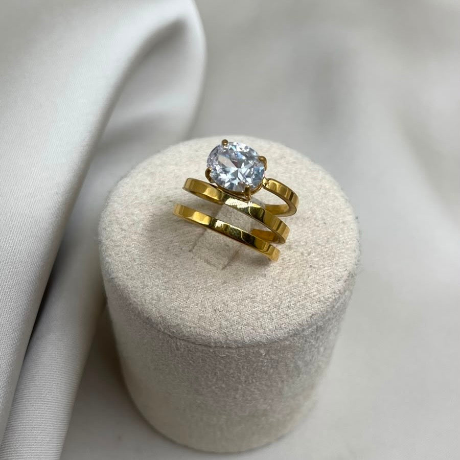 Anillo Espiral Óvalo