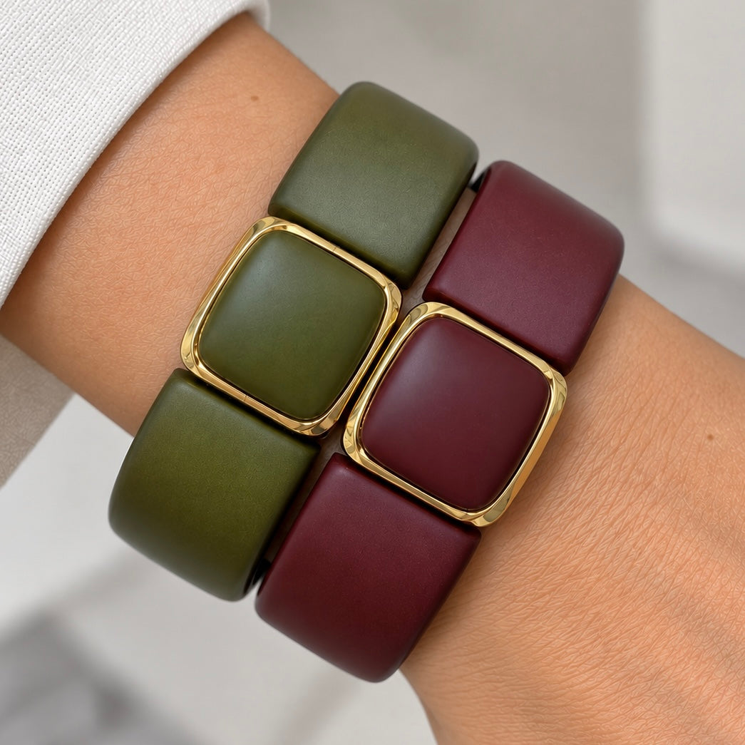 Pulsera Acrílico Cuadro mate