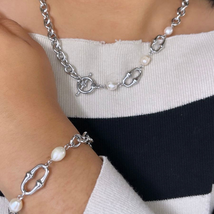 Pulsera Perla Eslabones