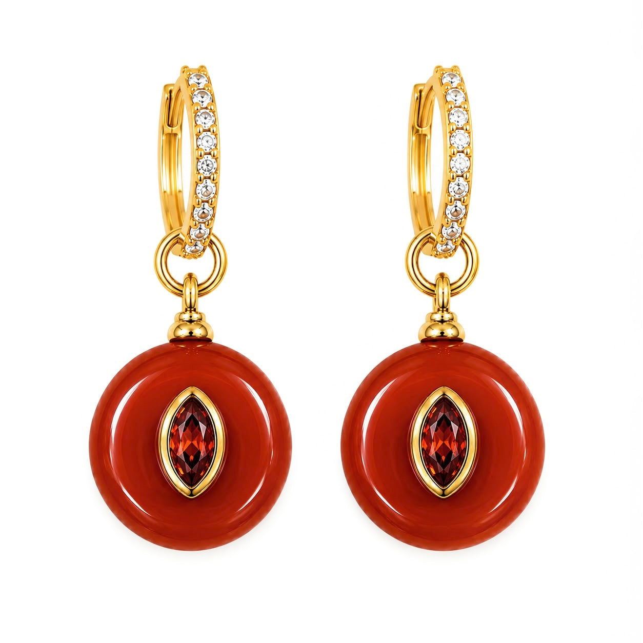 Aretes Jade Colgantes