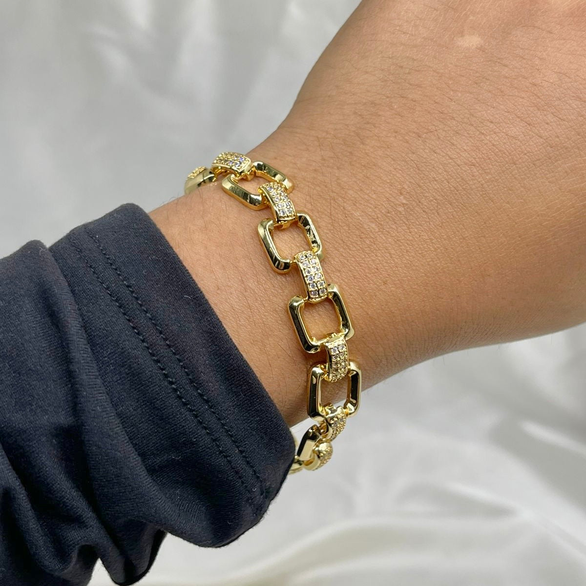 Pulsera Eslabones Zirconia