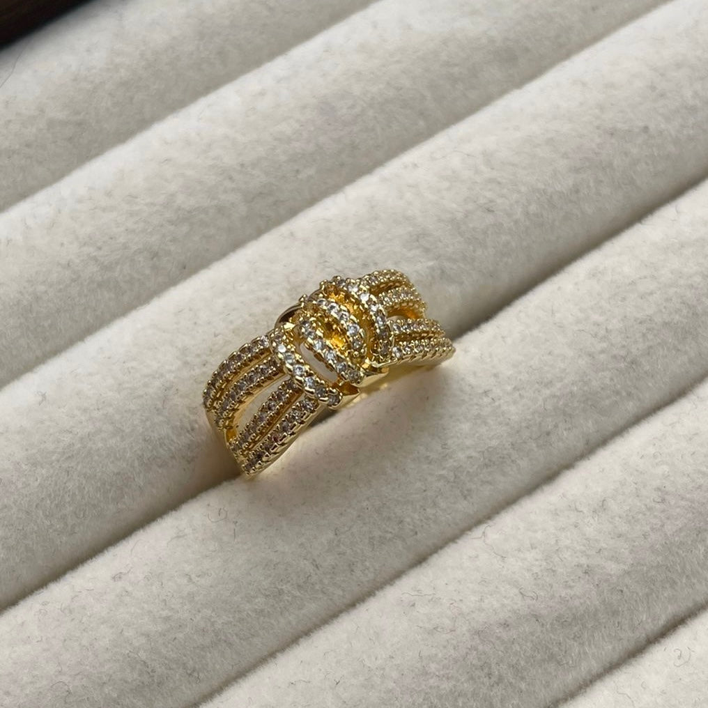 Anillo Nudo Zirconias