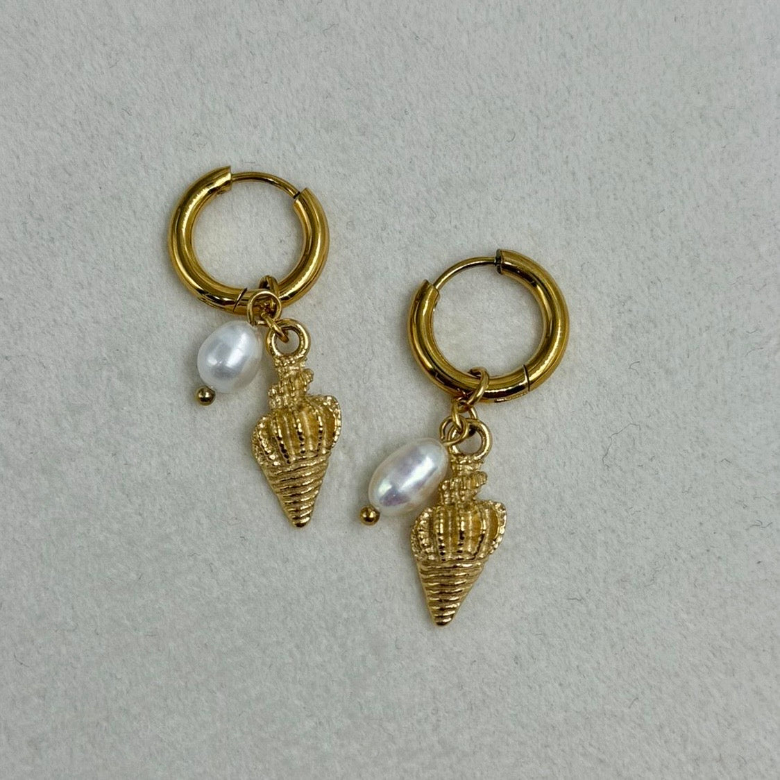 Arracada Caracola y Perla