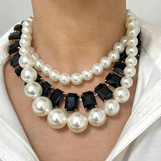 Collar doble de perlas