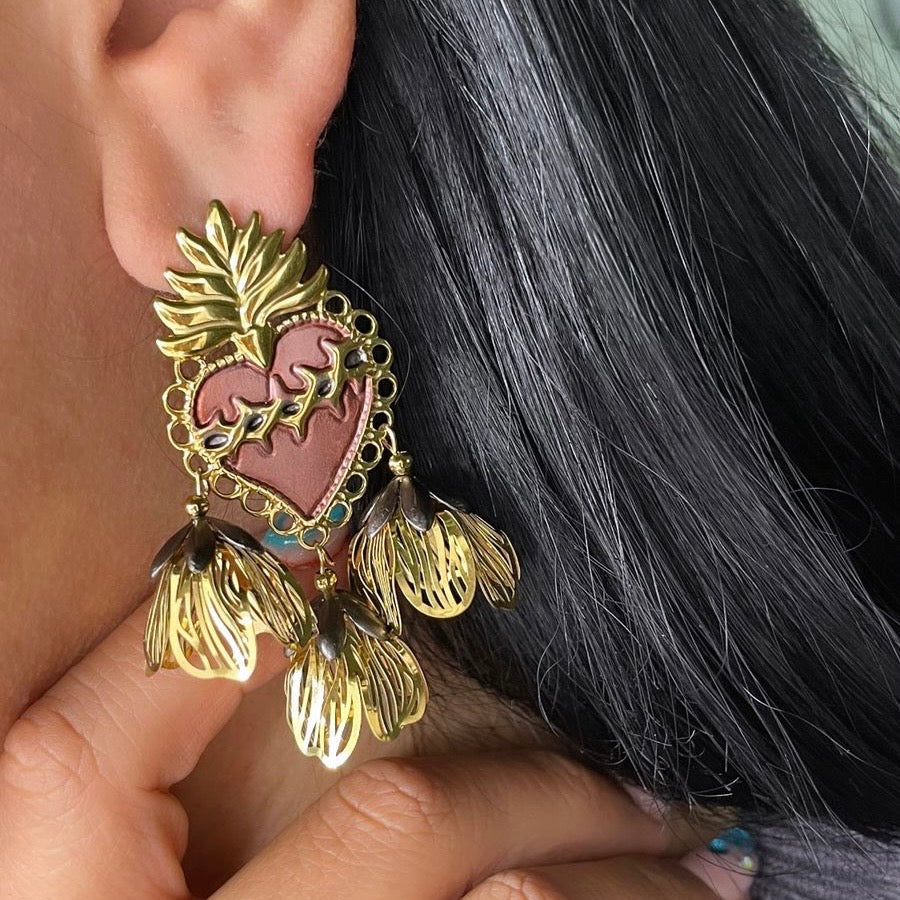 Aretes Corazón y Láminas