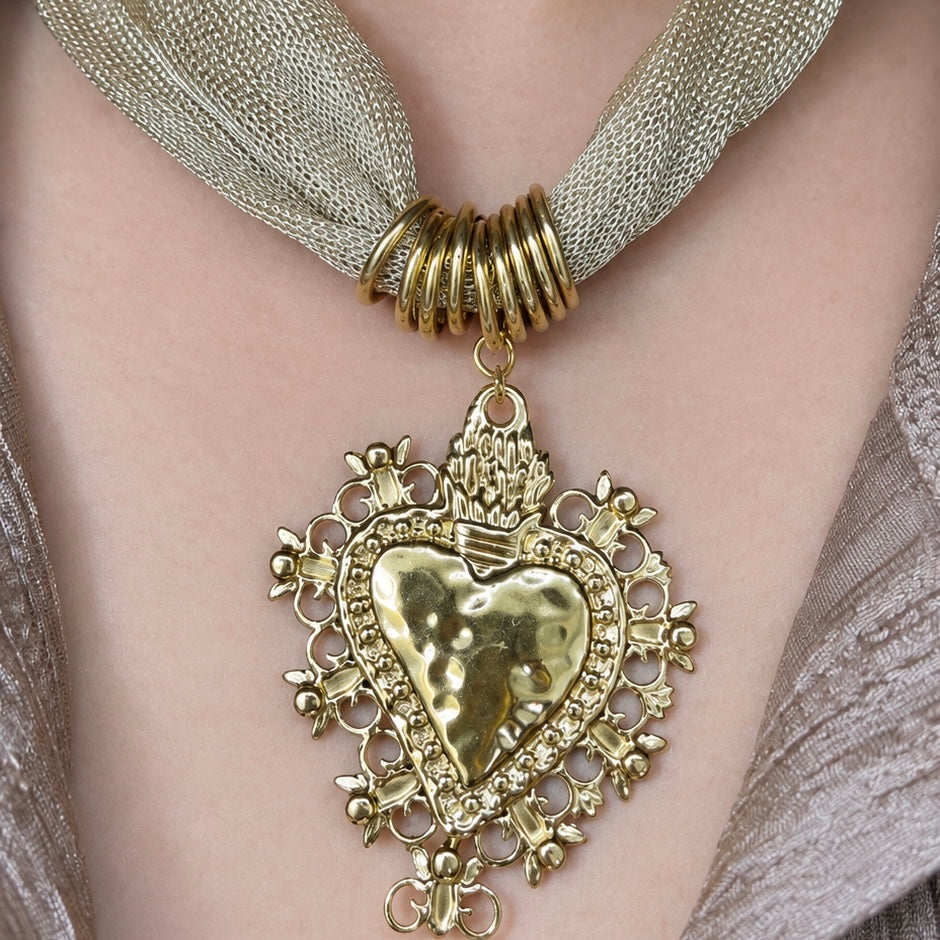 Collar Malla Corazón