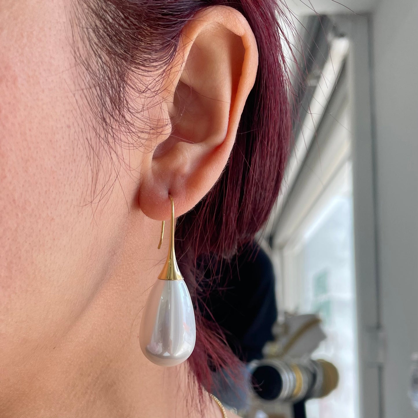 Aretes Gancho Perla