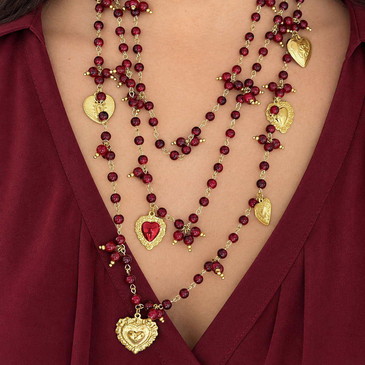 Collar Perlas Capas