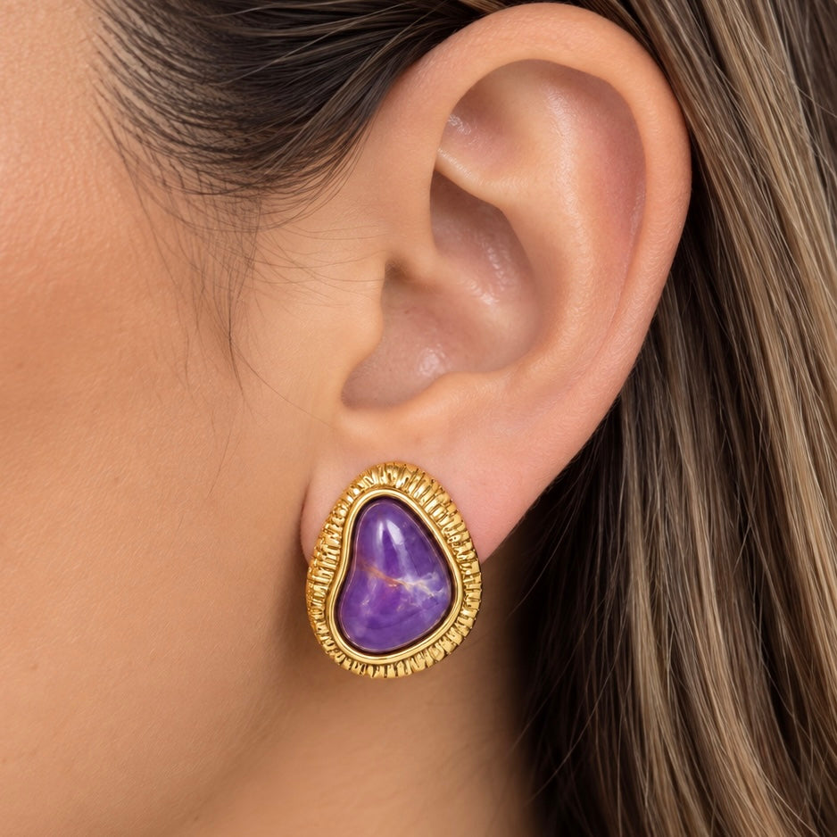 Aretes Acrílico Acero