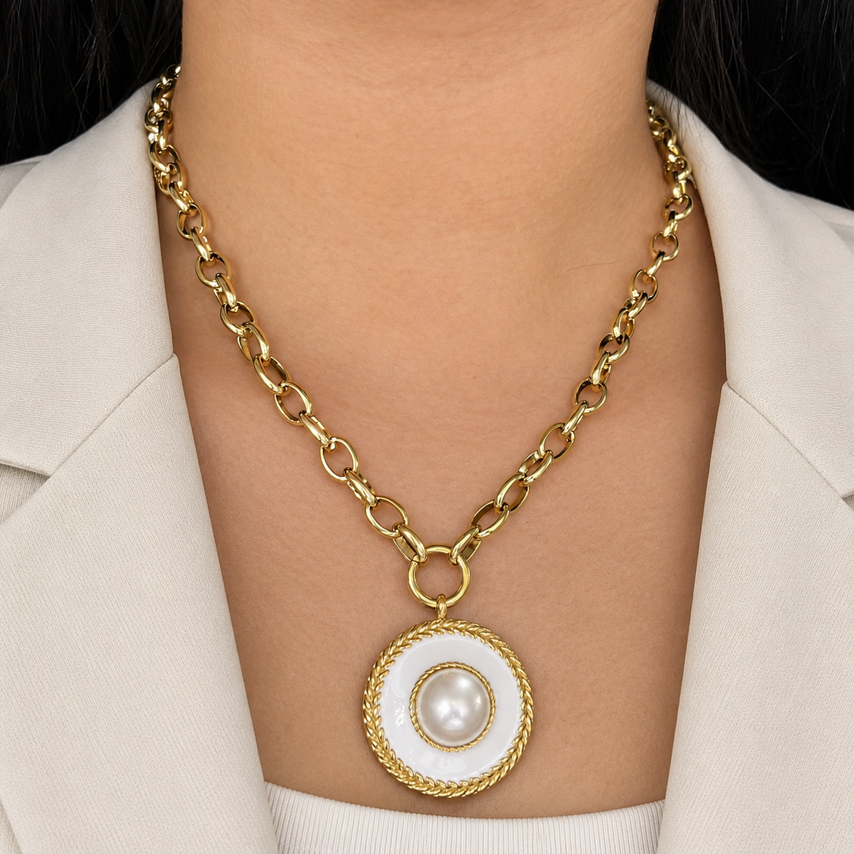 Collar Redondo Perla
