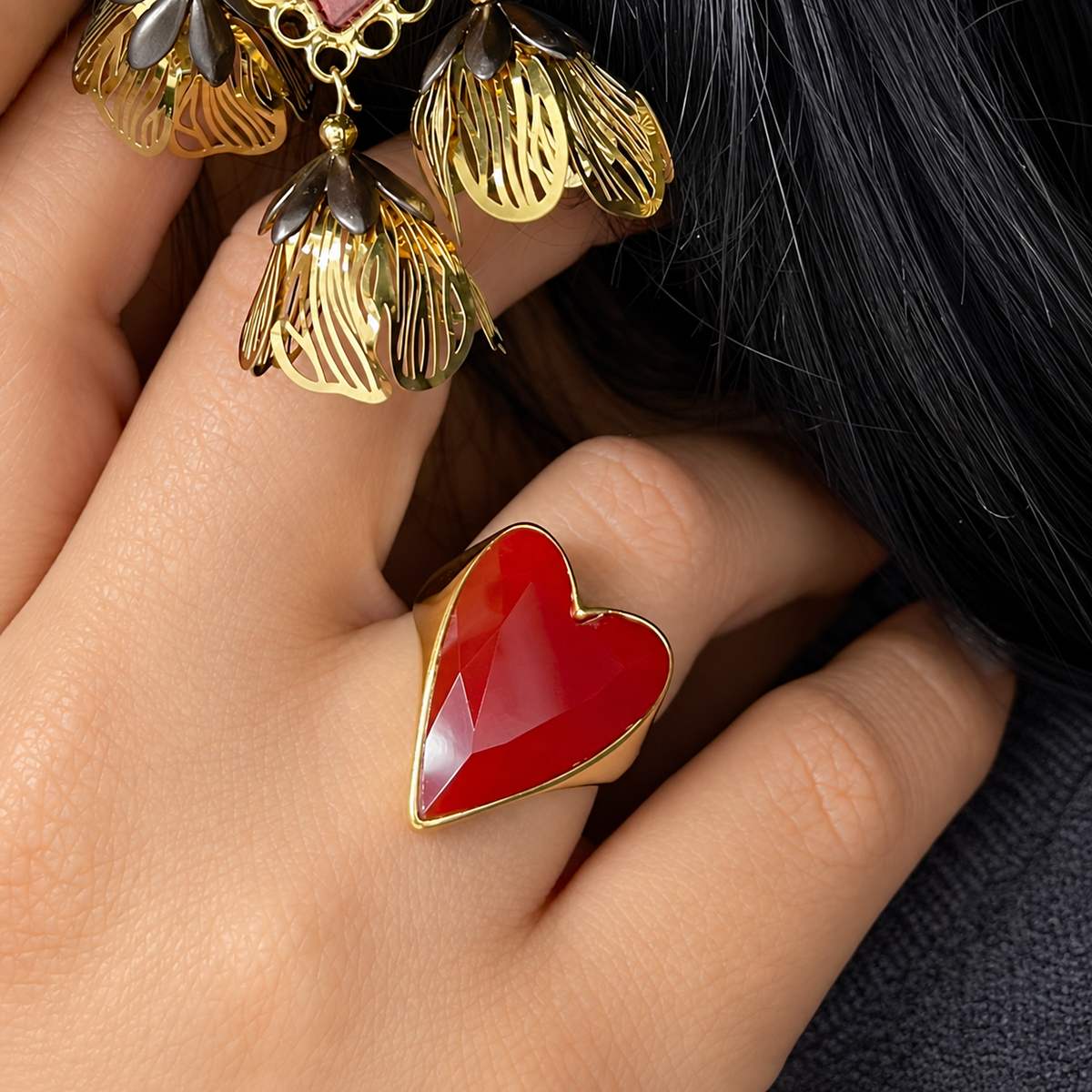 Anillo Corazón Natural