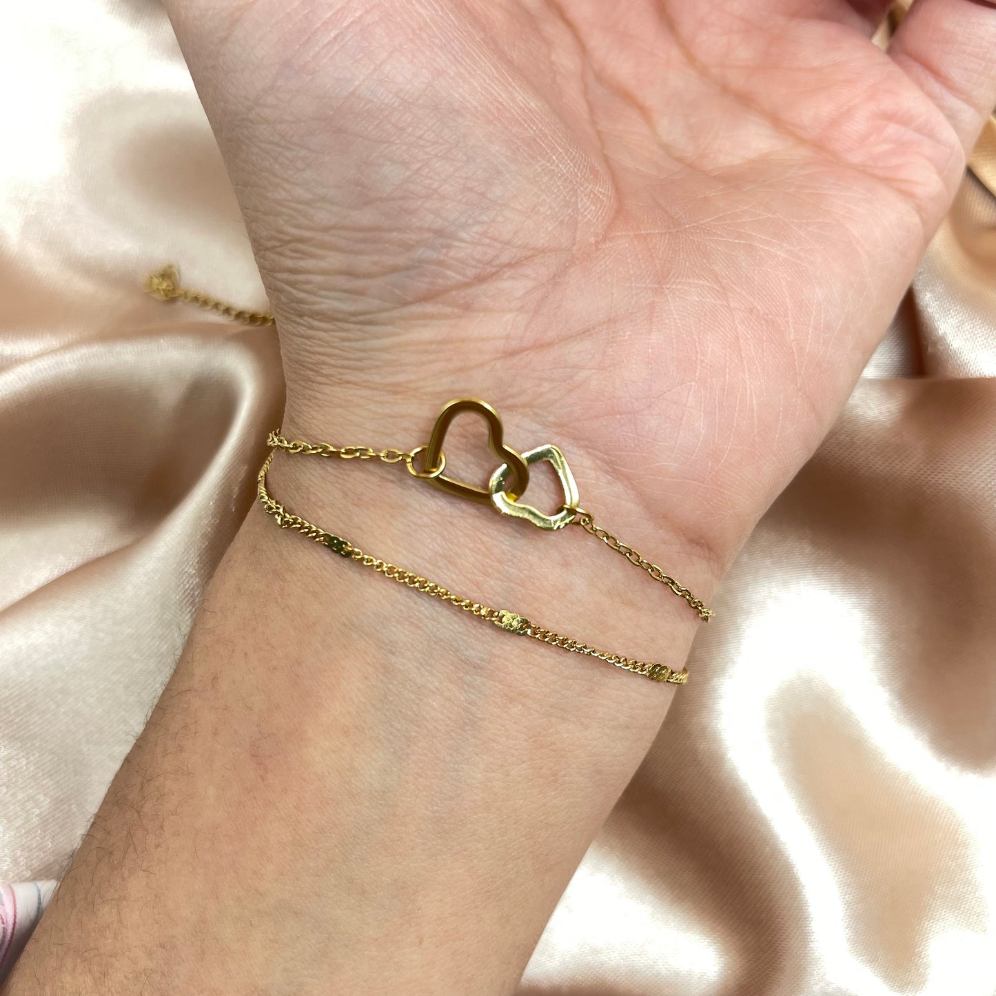 Collar doble corazón