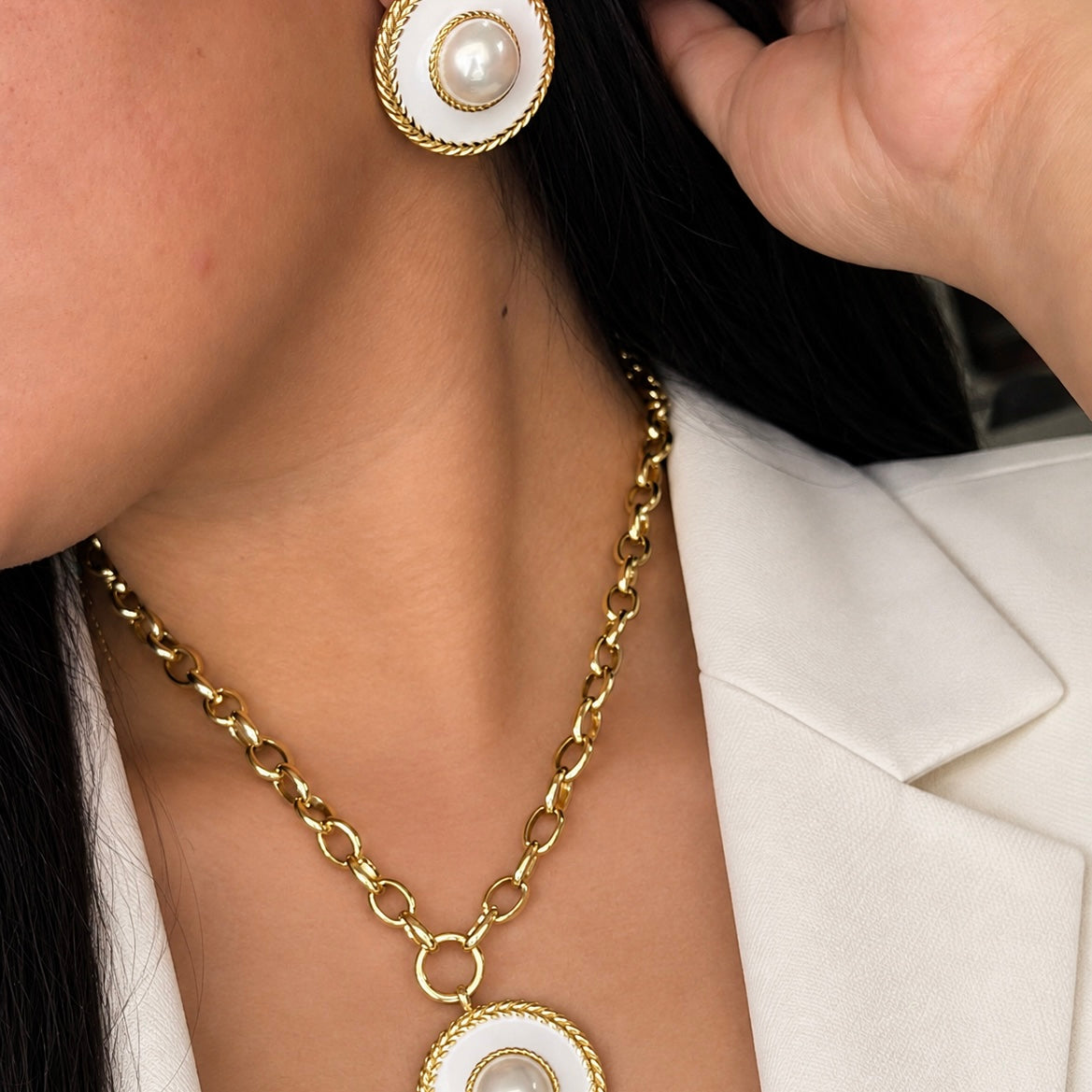 Aretes Redondos Perla