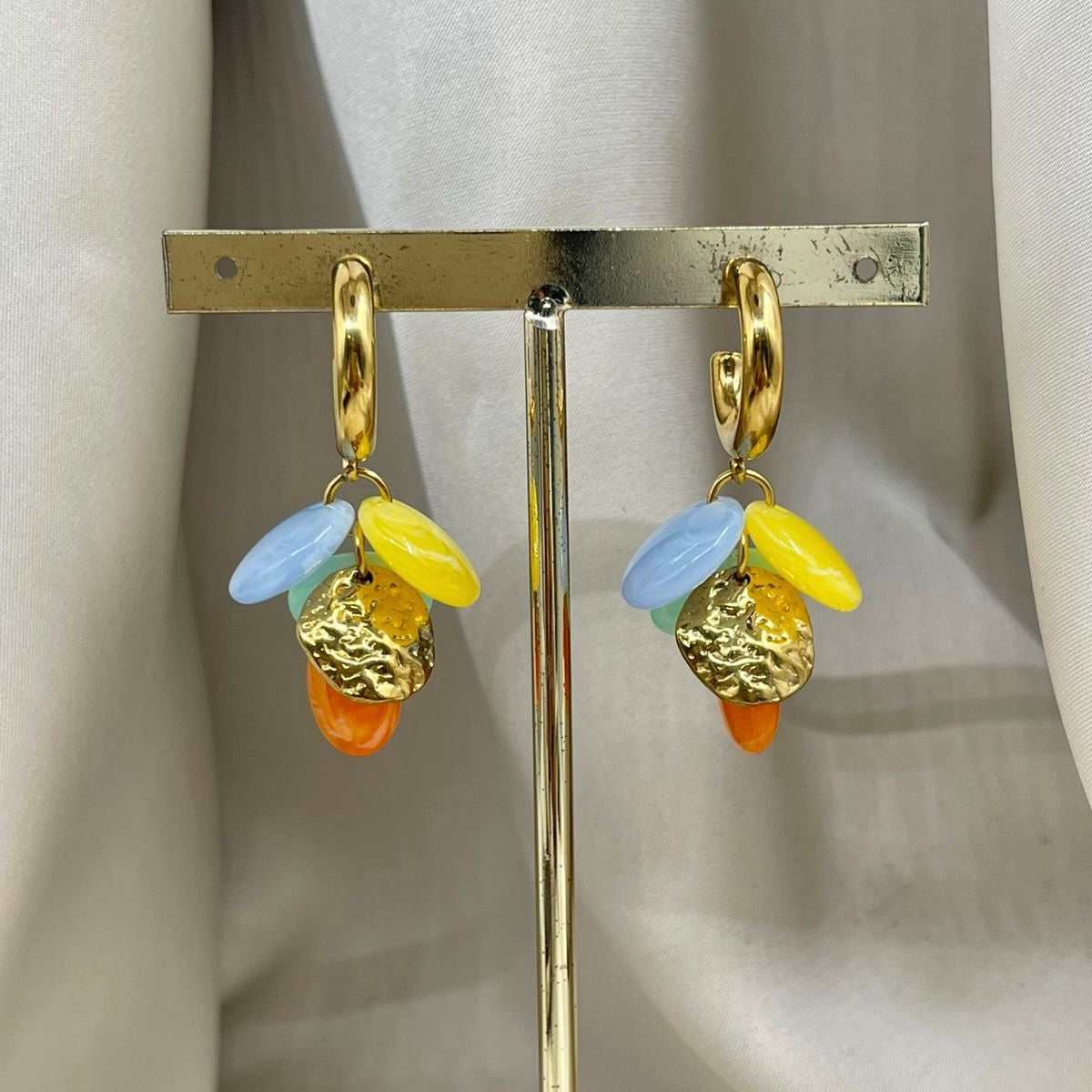 Aretes Discos Colgante