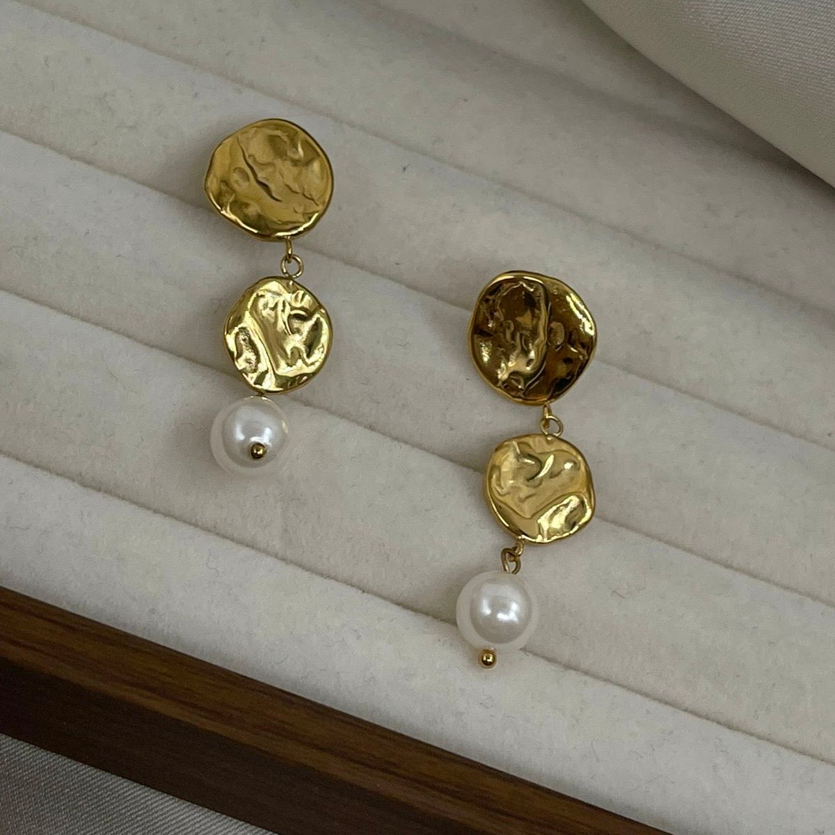 Aretes Acero y Perlita