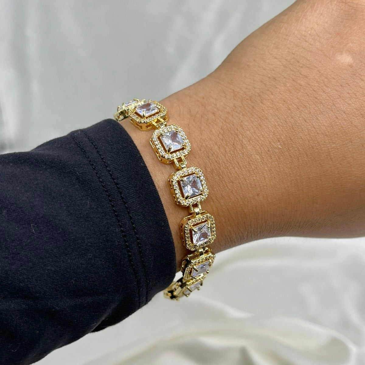 Pulsera Cuadros Zirconia