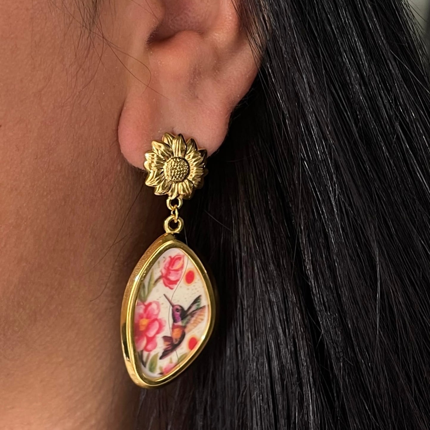 Aretes Colibrí