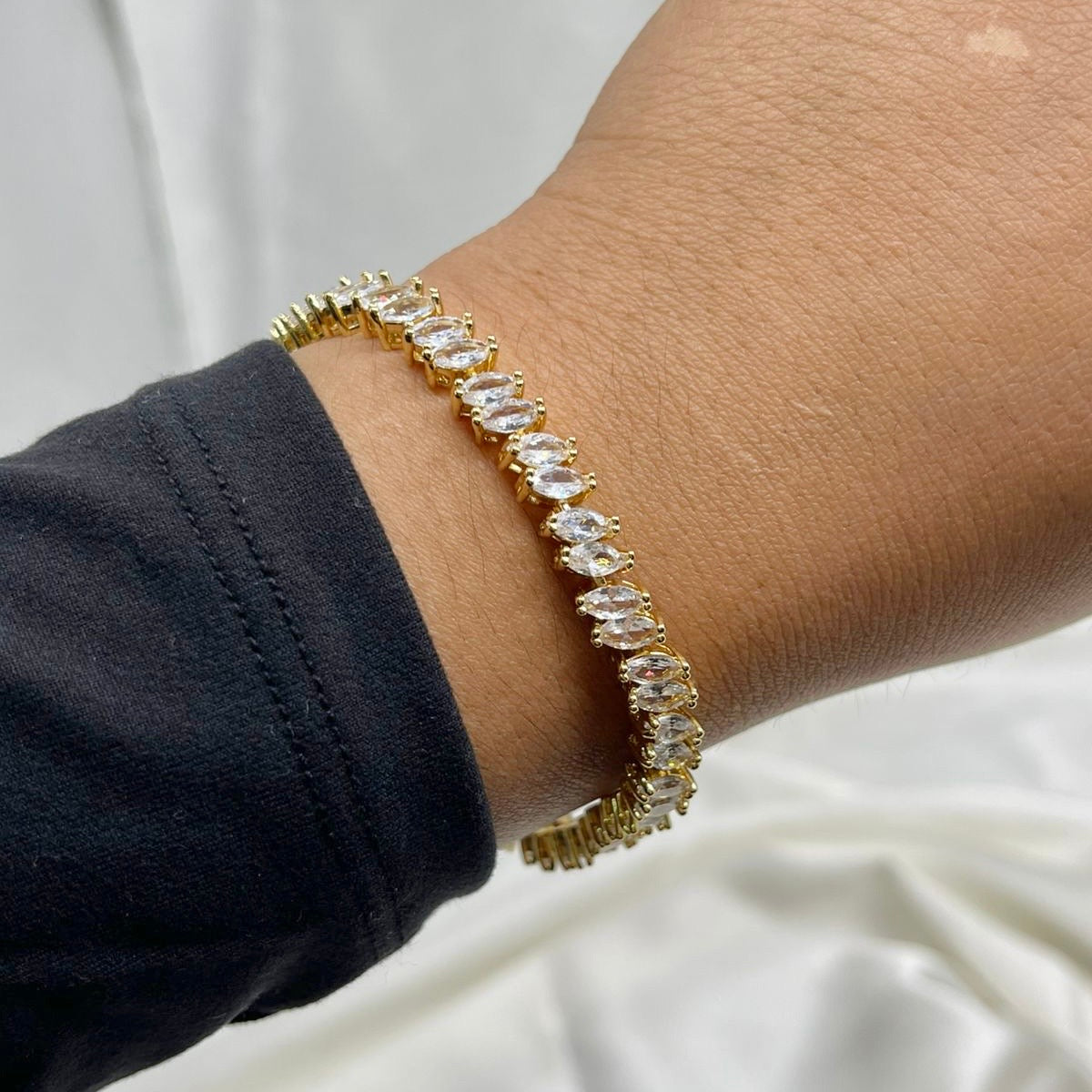 Pulsera Óvalos Zirconia