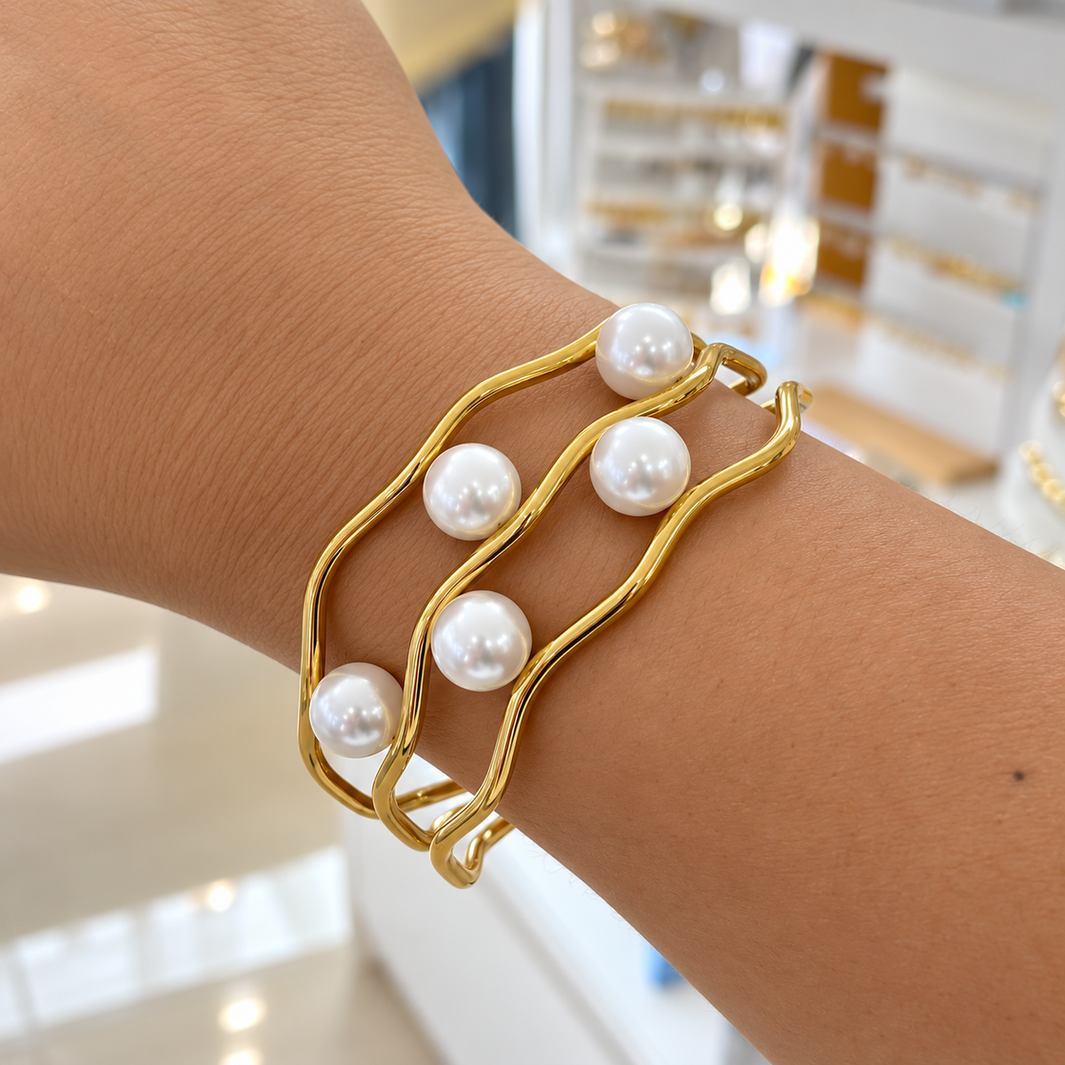Brazalete 5 perlas