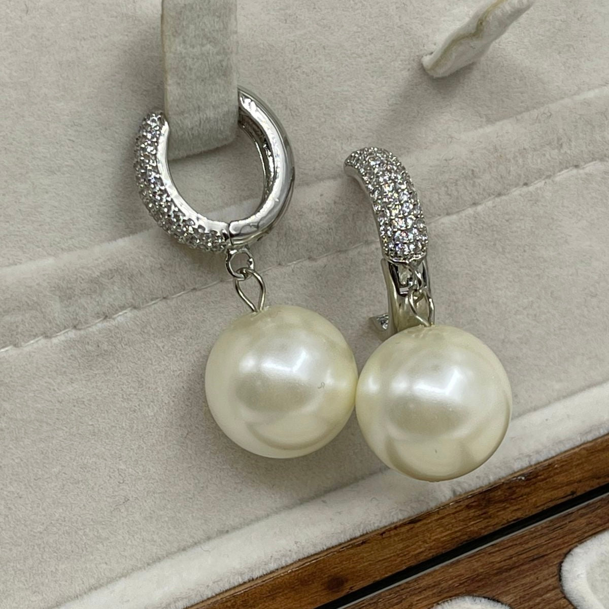 Aretes Perla Colgante