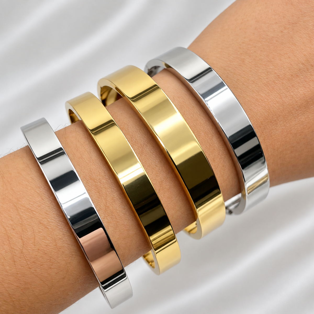 Brazalete Liso Acero