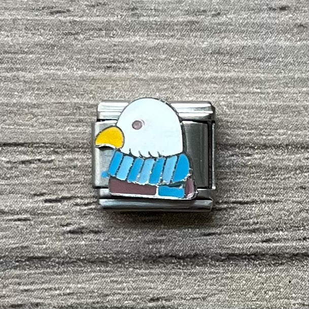 CHARM Paloma con bufanda