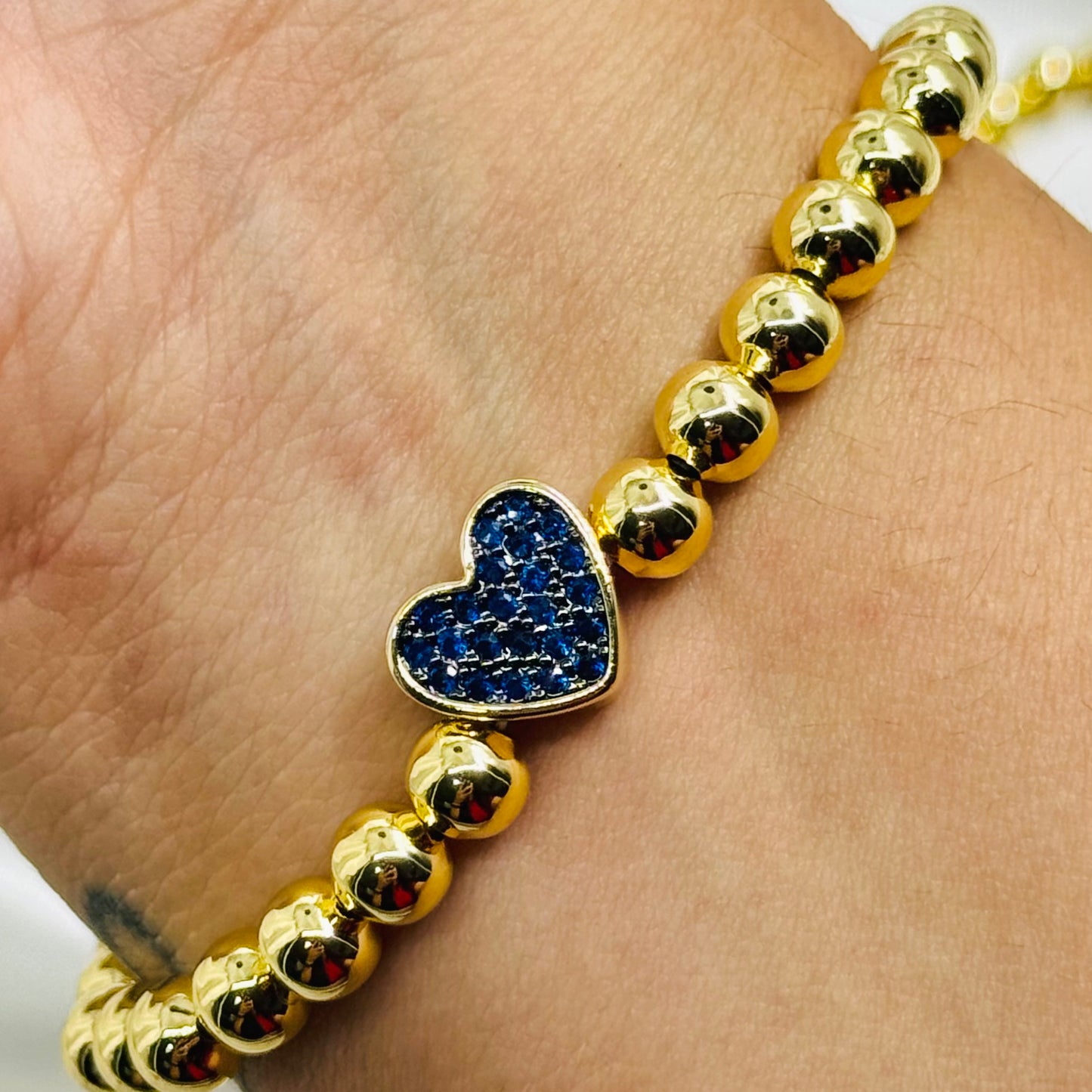 Pulsera Bolitas Corazón