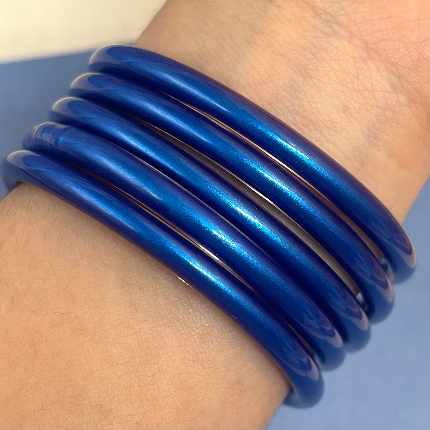 Pulseras Plastic Mini Azul