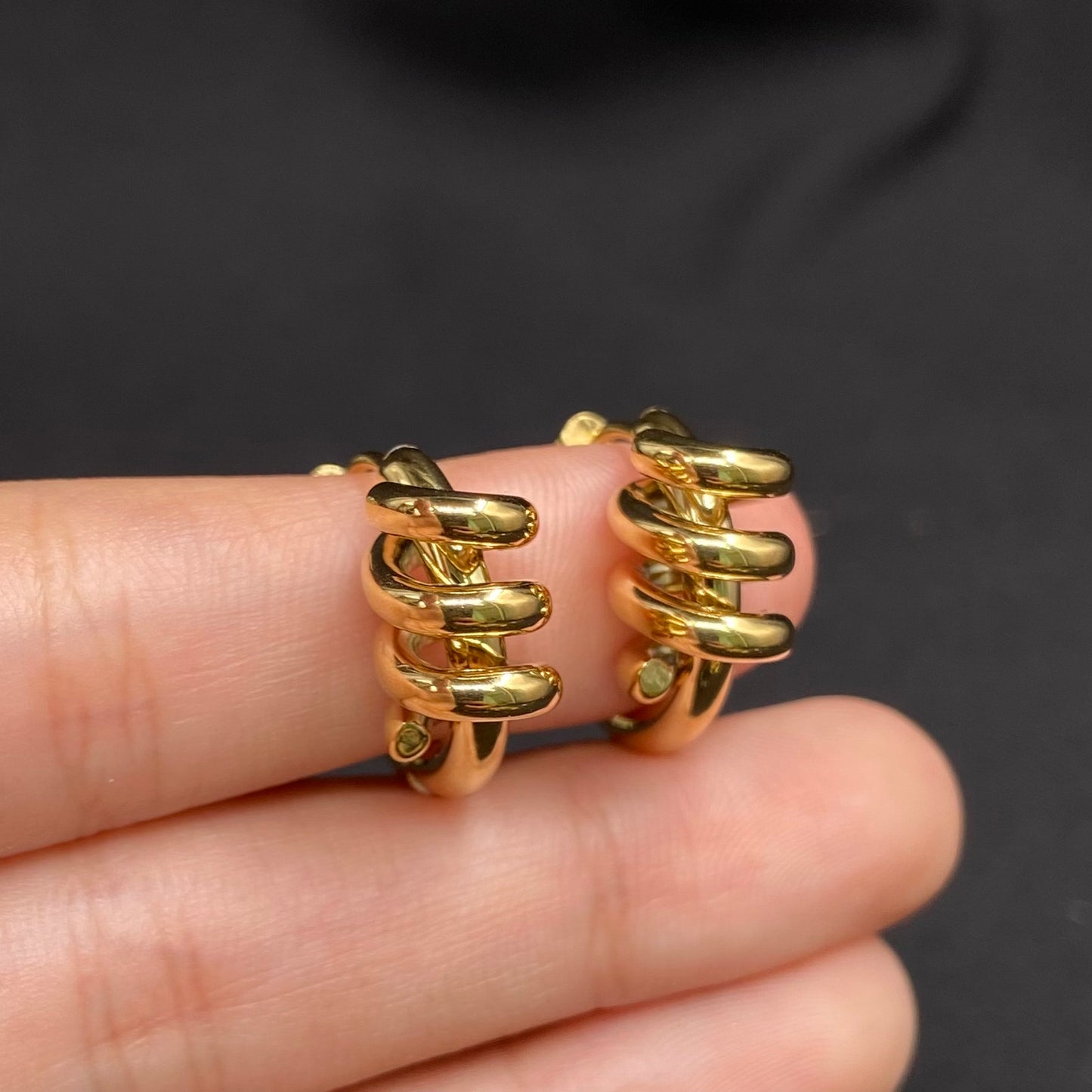 Arracadas Acero Espiral