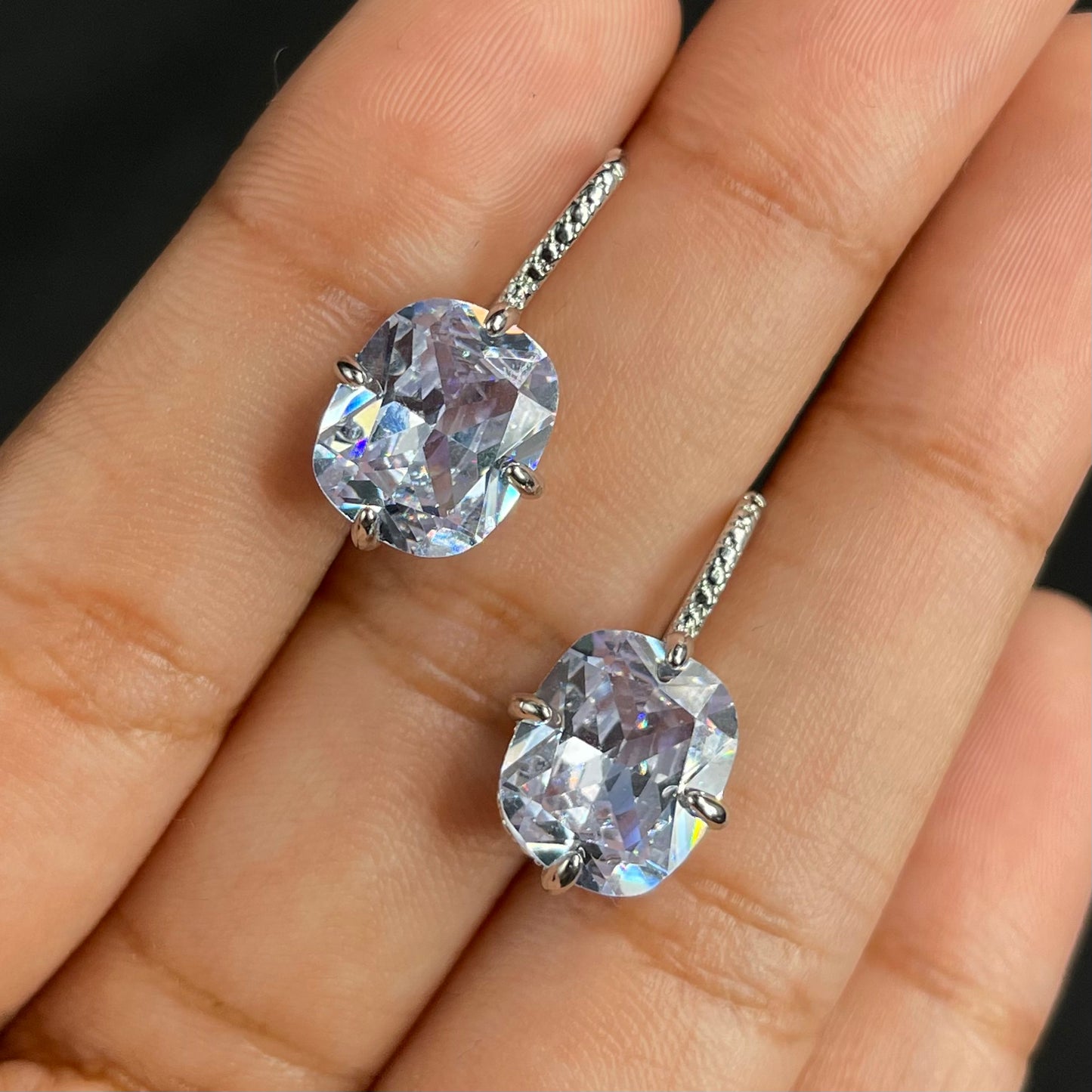 Aretes gancho/circonia