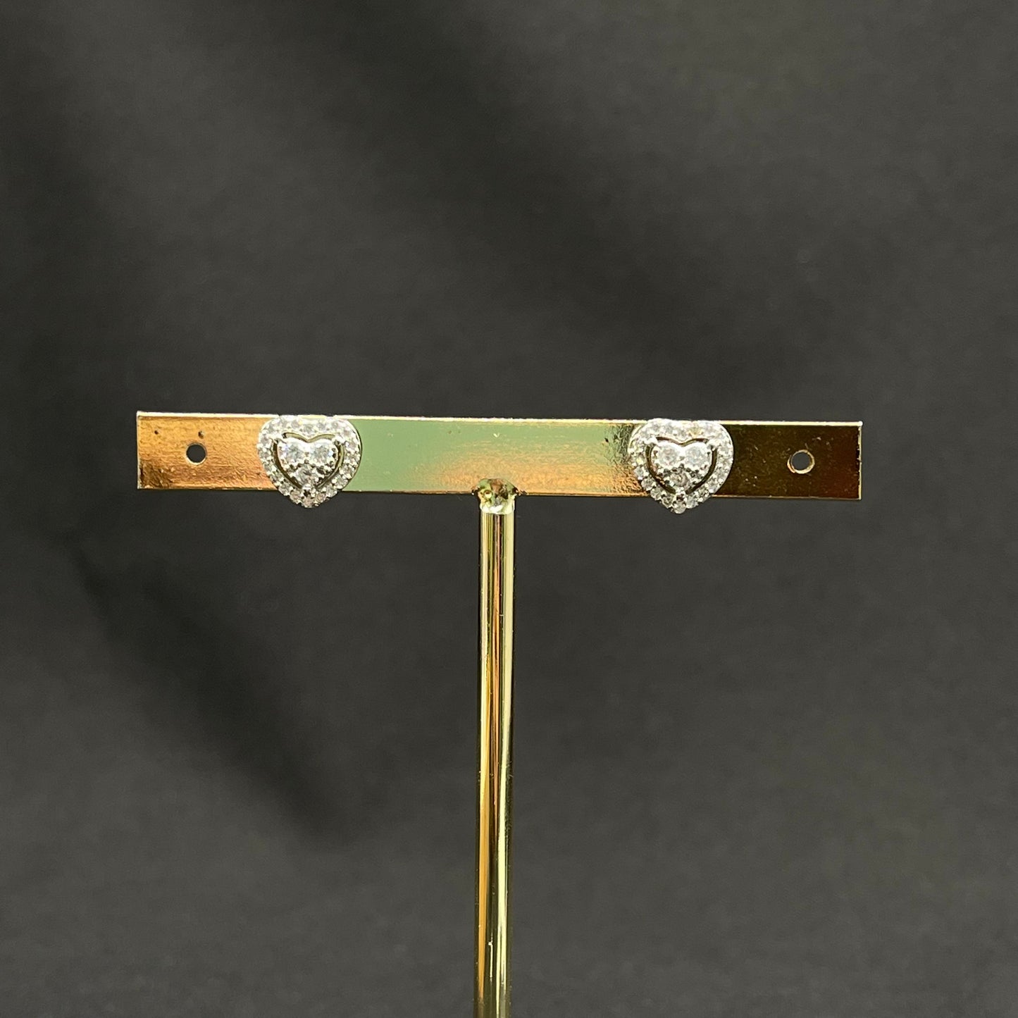 Arete con Cadena cristal Rojo