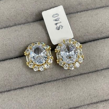 Aretes Óvalo en Dorado