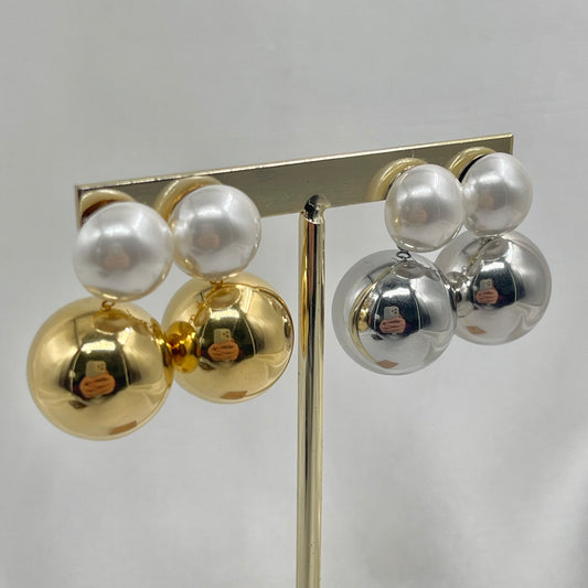 Aretes Perla y Bola