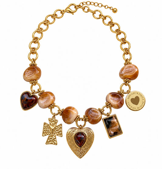Collar Piedras ámbar CC