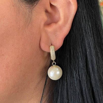 Aretes Perla Colgante