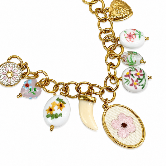 Collar Vintage Dijes Florales