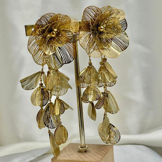 Aretes Flor Lámina XL