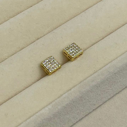 Aretes Poste Cuadrito Pave