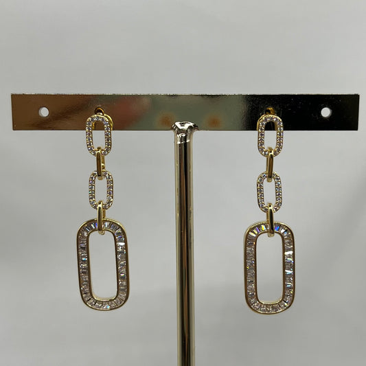 Aretes tres óvalos