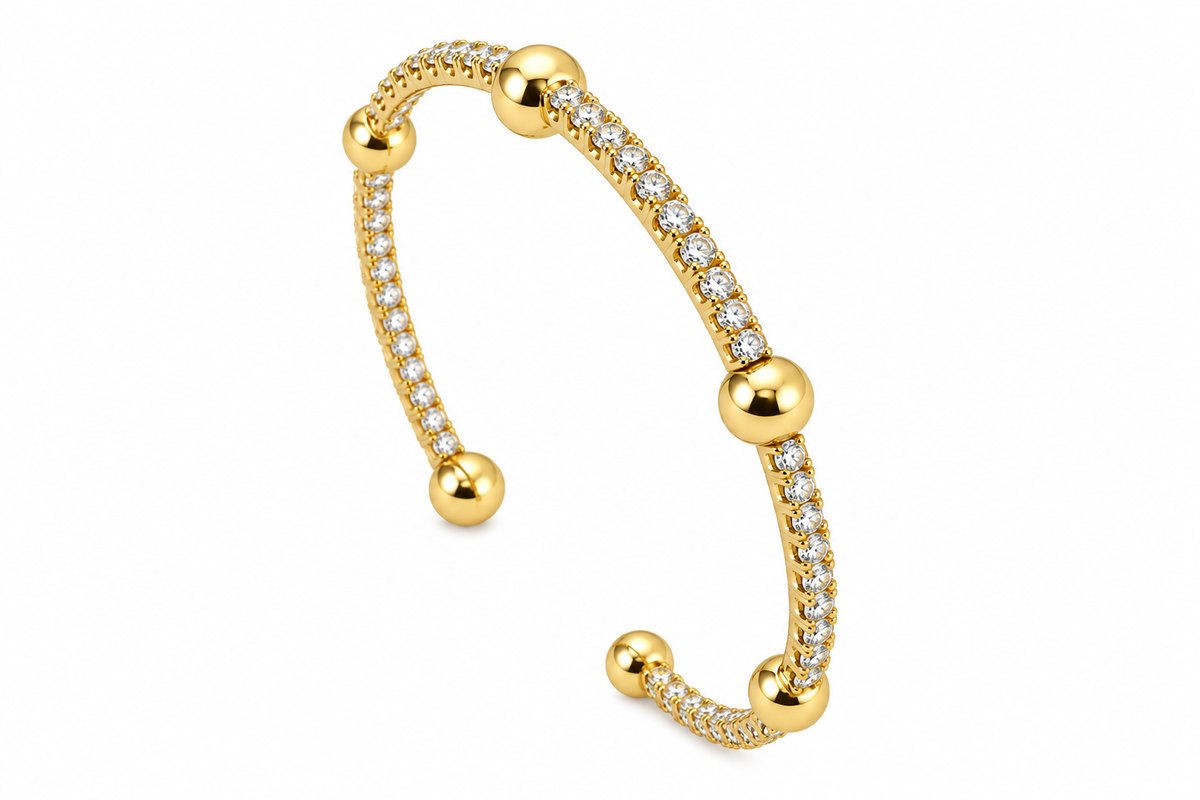Pulsera Bolitas Zirconias