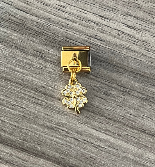 CHARM Trébol Circonia Golden 🍀