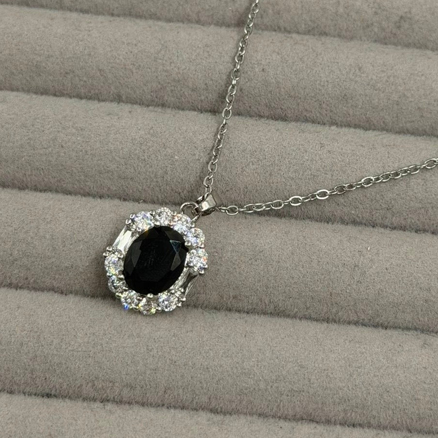 Collar Óvalo Zirconia en Plateado