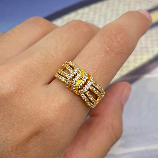 Anillo Nudo Zirconias