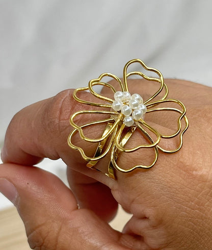 Anillo Flor Alambre