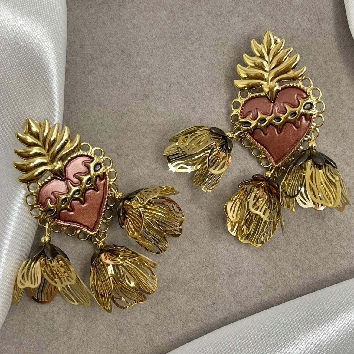 Aretes Corazón y Láminas