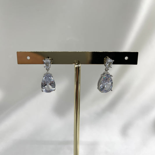 Aretes clear diamante