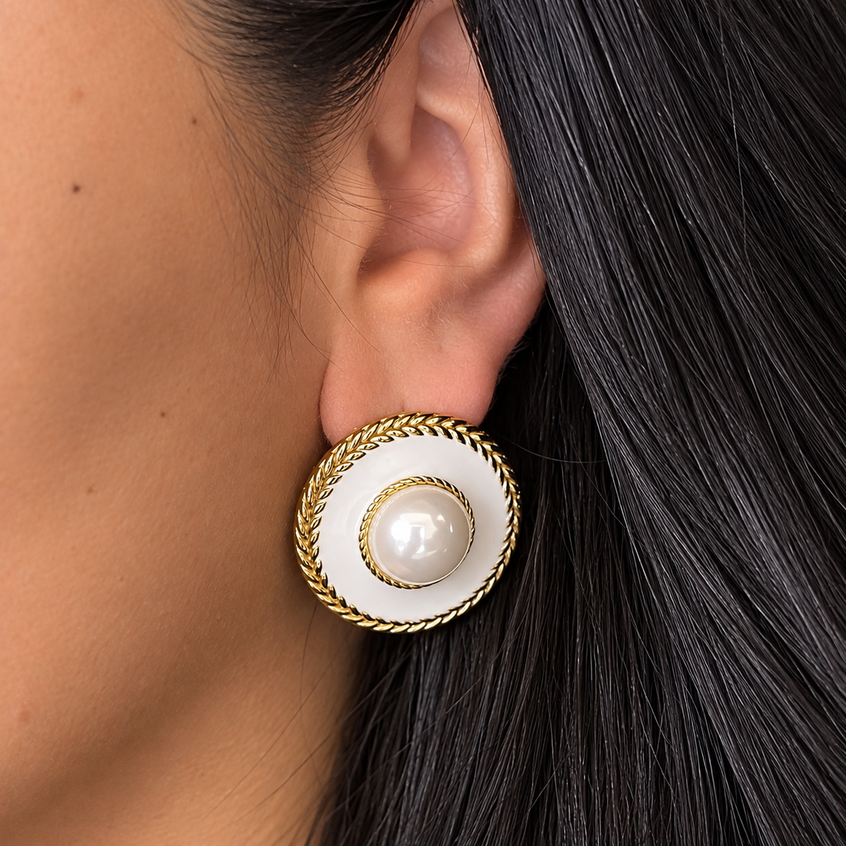 Aretes Redondos Perla